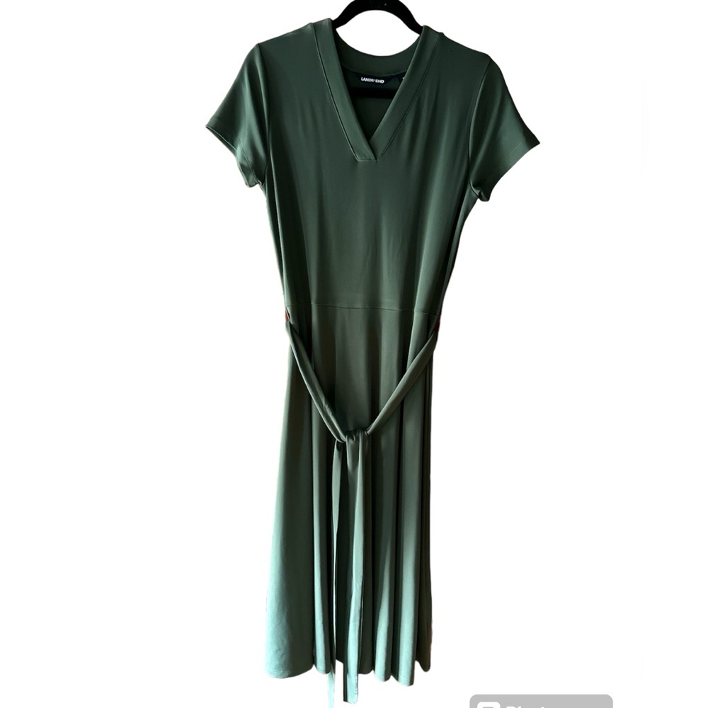 Lands End midi dress. Size Small. Olive green